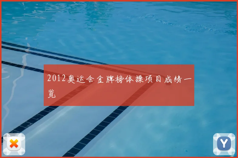 2012奥运会金牌榜体操项目成绩一览