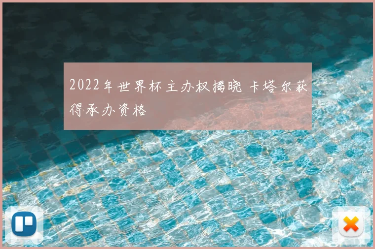 2022年世界杯主办权揭晓 卡塔尔获得承办资格